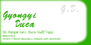 gyongyi duca business card